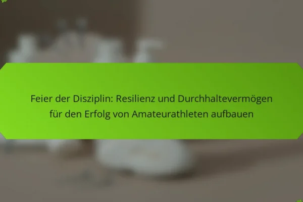 Feier der Disziplin: Resilienz und Durchhaltevermögen für den Erfolg von Amateurathleten aufbauen