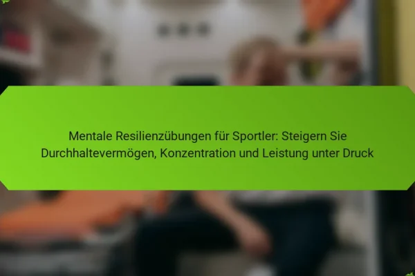 Mentale Resilienzübungen für Sportler: Steigern Sie Durchhaltevermögen, Konzentration und Leistung unter Druck