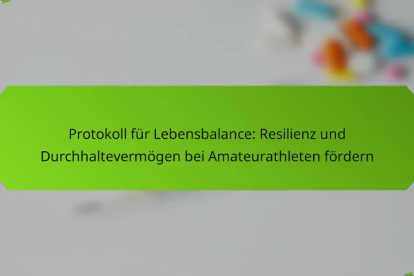 Protokoll für Lebensbalance: Resilienz und Durchhaltevermögen bei Amateurathleten fördern