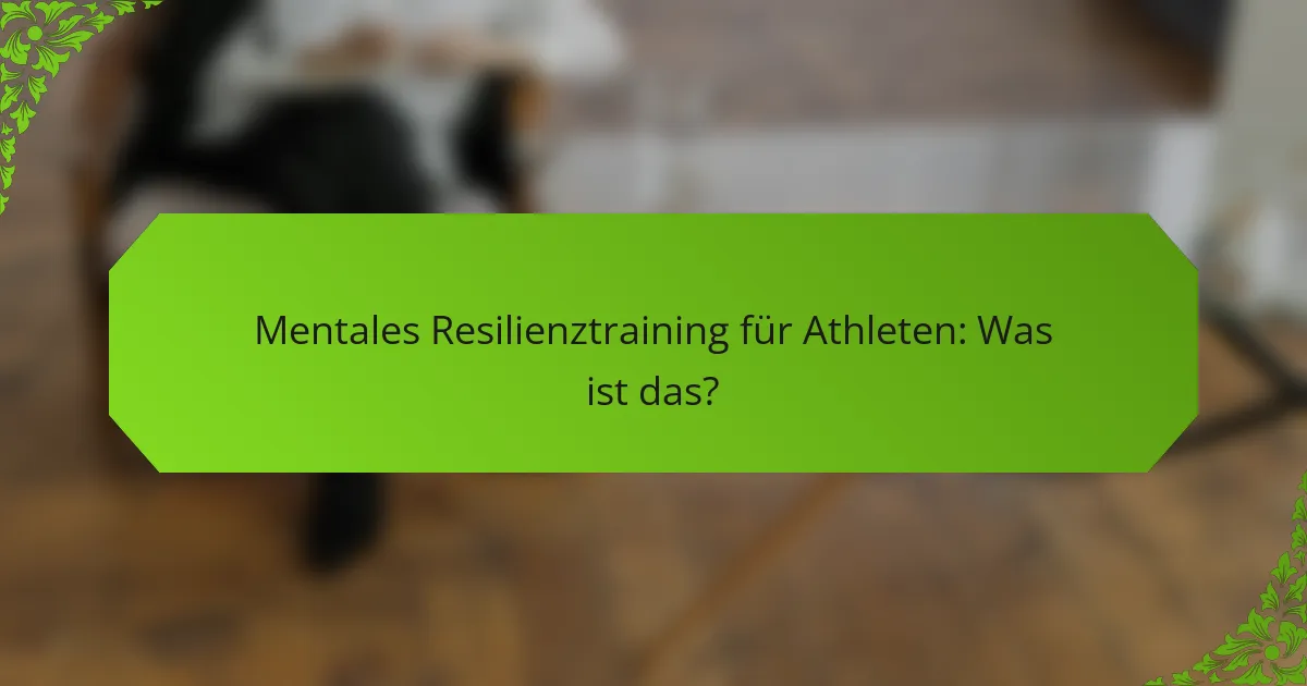 Mentales Resilienztraining für Athleten: Was ist das?